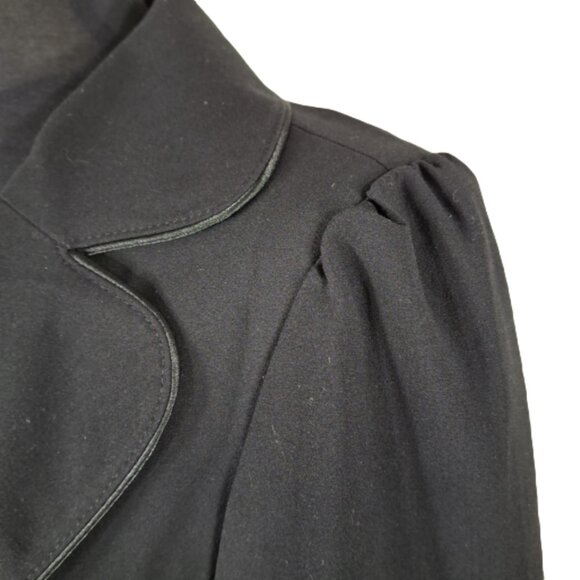 Steampunk Fitted Tailored Short Blazer Suit Jacket Sz 12 Lined Vintage Office - Picture 10 of 16